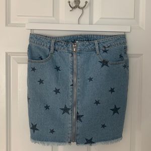 denim star skirt